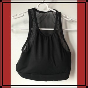 Spandex and mesh crop top